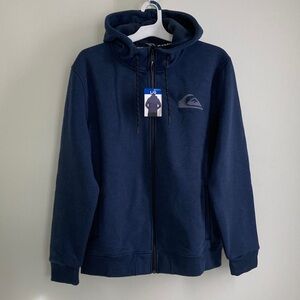 Quiksilver Navy Zip-Up Pullover Hoodie BNWT